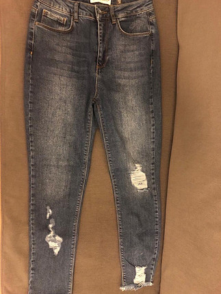29 Beden lacivert Renk Koton kot pantolon 