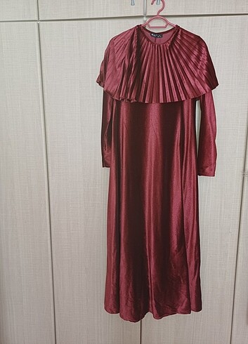 Bordo Kadife Elbise