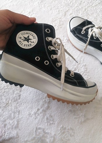38 Beden siyah Renk Converse Siyah Kadın Platform Spor Ayakkabı