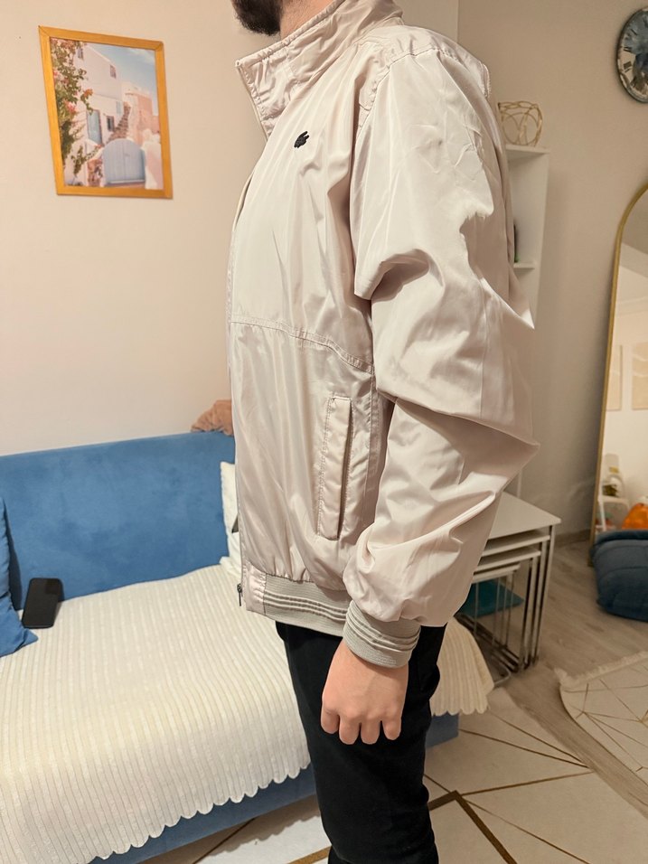 Bej Erkek Midi Boy Rahat Kesim Ceket - Görsel 5