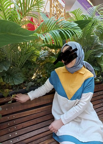 Drapeli Yüksek Yakalı Kadın Tunik - Görsel 2