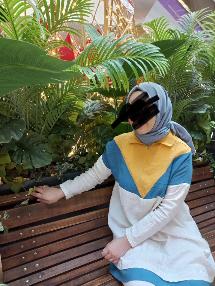 Drapeli Yüksek Yakalı Kadın Tunik - Görsel 2