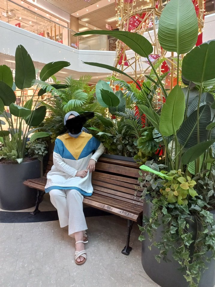 Drapeli Yüksek Yakalı Kadın Tunik - Görsel 3