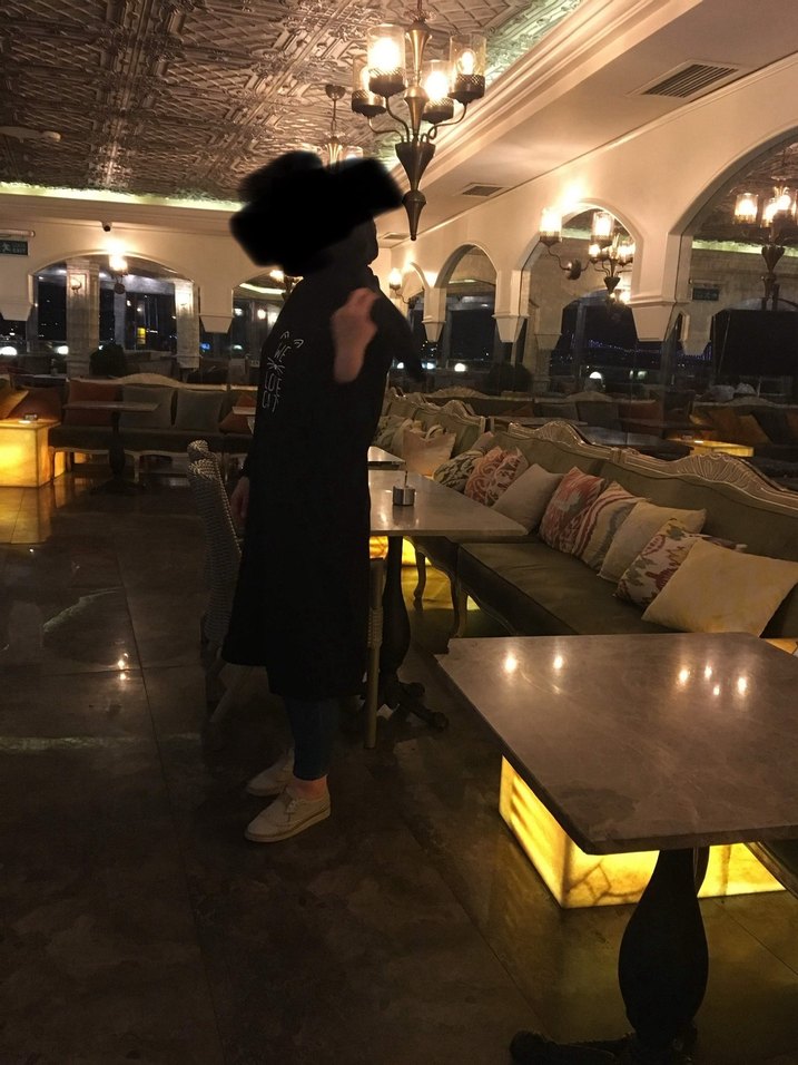 Siyah Baskılı uzun Kadın Sweatshirt - Görsel 3