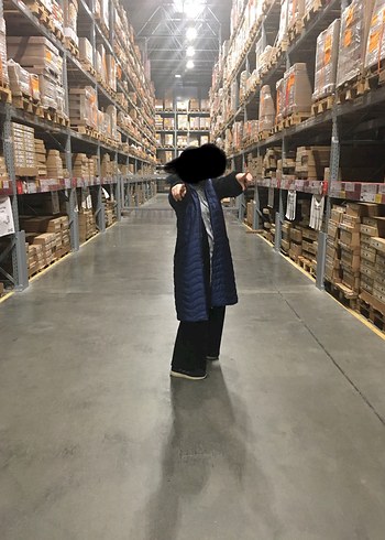 Kadın Midi Şişme lacivert yelek - Görsel 2