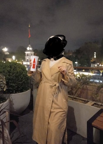 Bej Midi Kadın Trençkot - Görsel 2