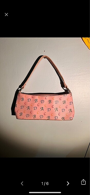 Vintage Dior tarzı pembe baguette çanta