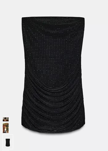 Zara drapeli taşlı elbise - Görsel 3