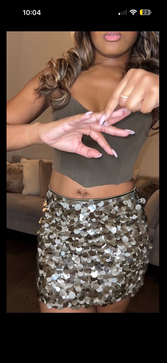 Zara payetli etek - Görsel 2