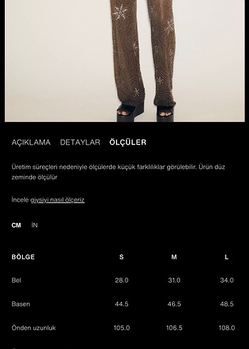 Zara Boncuk İşlemeli Kahverengi Pantolon - Görsel 2