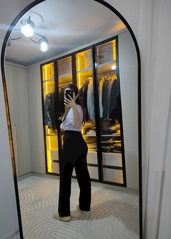 Kadın Siyah kumaş pantolon - Görsel 2