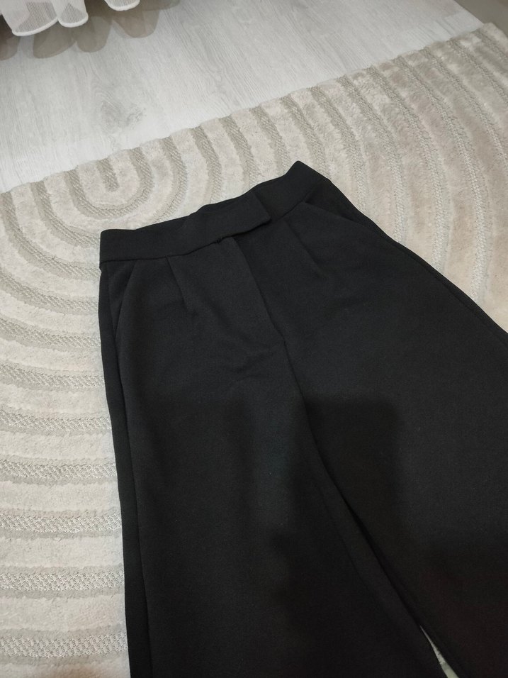 Kadın Siyah kumaş pantolon - Görsel 4
