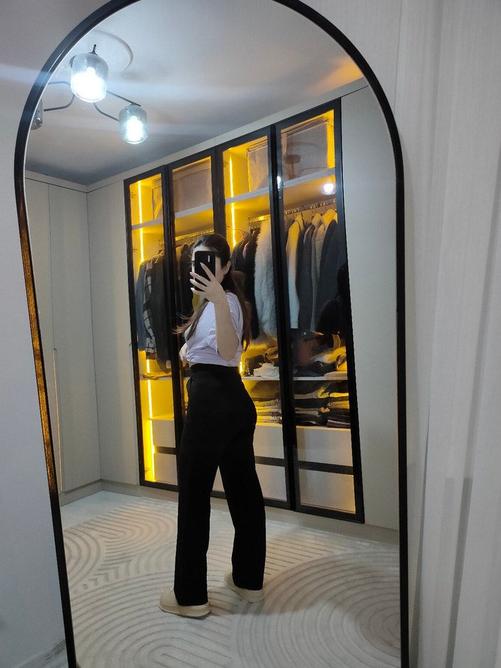 Kadın Siyah kumaş pantolon - Görsel 2