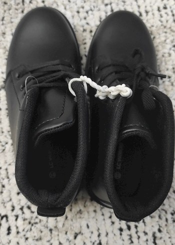 Siyah Erkek Çocuk deri bot Ayakkabısı - Görsel 4