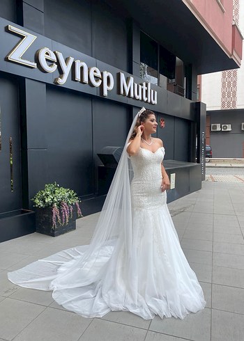 Diğer Beyaz Straplez A Kesim Gelinlik