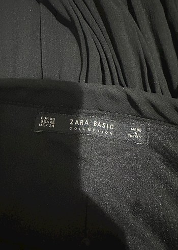 Zara Siyah Piliseli mini  Etek - Görsel 3