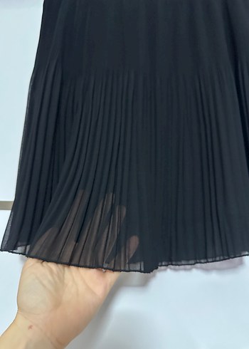 Zara Siyah Piliseli mini  Etek - Görsel 2