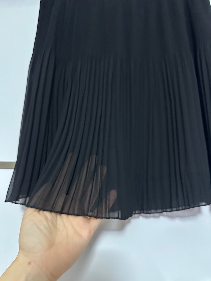 Zara Siyah Piliseli mini  Etek - Görsel 2