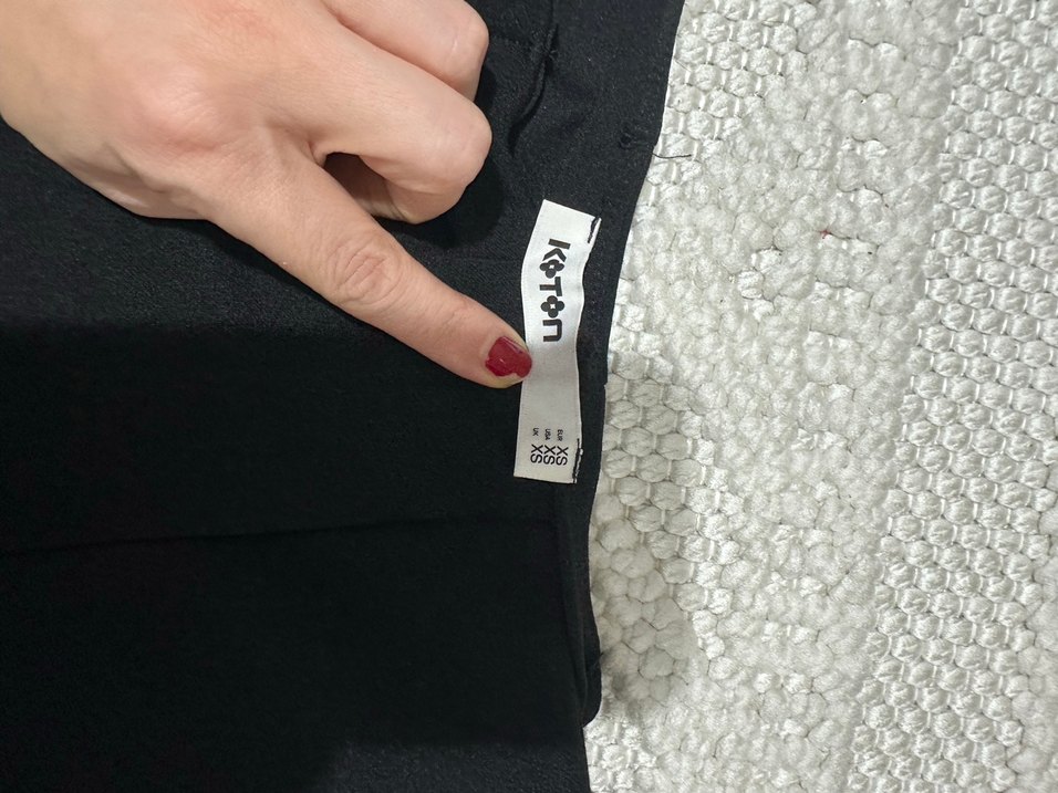 Siyah Pilili Mini Kadın Etek - Görsel 2