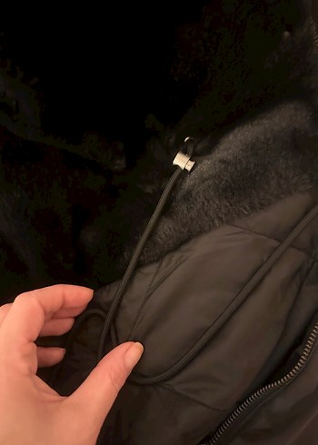 Oysho siyah mont parka - Görsel 6