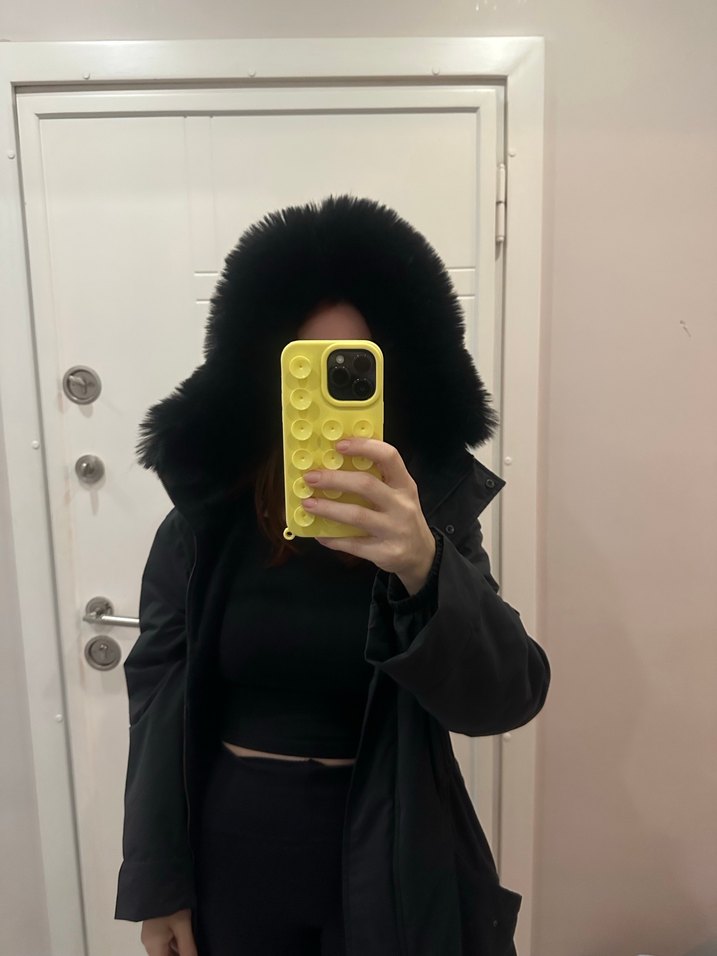 Oysho siyah mont parka - Görsel 2