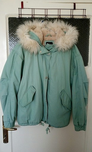 içi kürklü oversize kaban