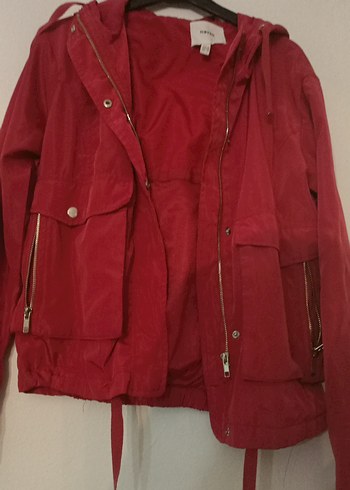 Parlak Kırmızı Kadın Midi Ceket - Görsel 4