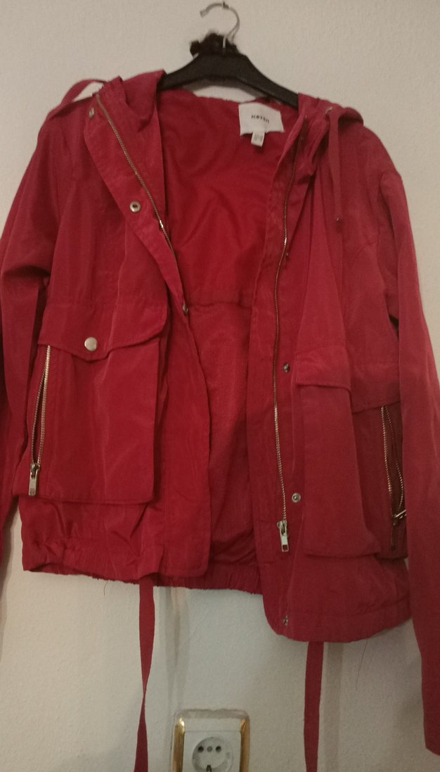 Parlak Kırmızı Kadın Midi Ceket - Görsel 4