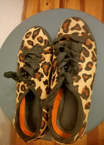 Kahverengi Leopar Desenli Spor Ayakkabı - Görsel 3