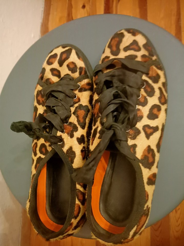 Kahverengi Leopar Desenli Spor Ayakkabı - Görsel 3