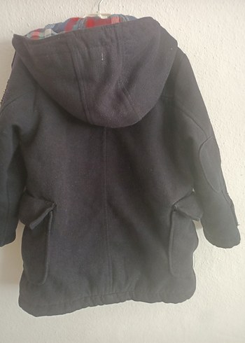 Erkek Çocuk Gri Düğmeli Kaban - Görsel 5