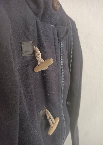 Erkek Çocuk Gri Düğmeli Kaban - Görsel 4