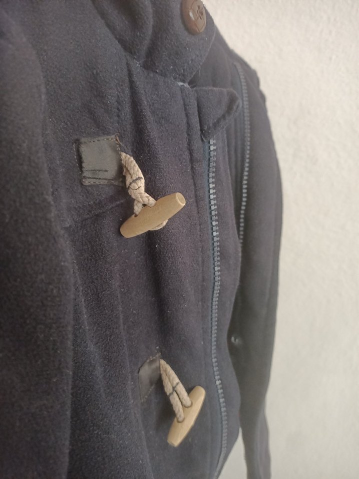 Erkek Çocuk Gri Düğmeli Kaban - Görsel 4