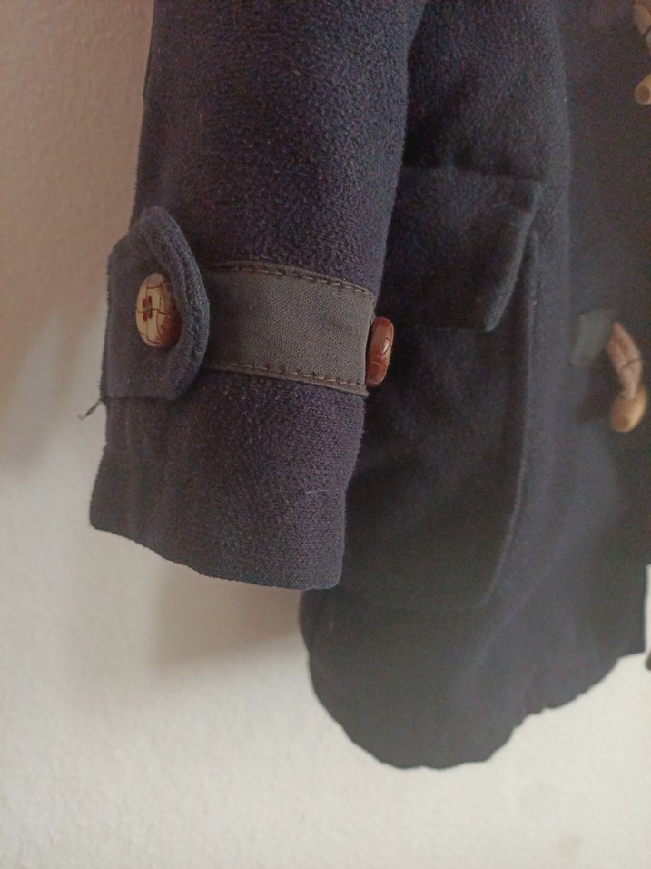 Erkek Çocuk Gri Düğmeli Kaban - Görsel 2