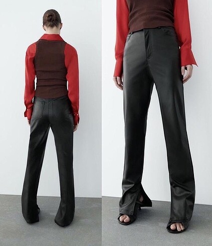 Zara Zara Deri Pantolon