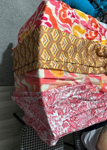 1 ALANA 1 BEDAVA !!! Renkli Desenli yazlık pantolon - Görsel 2