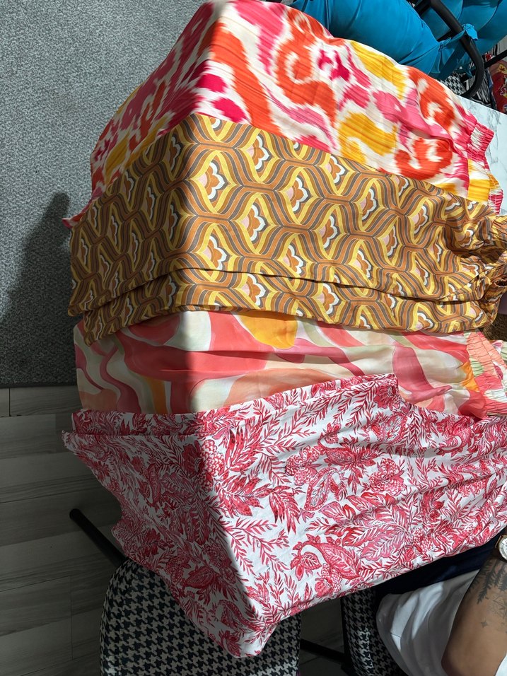 1 ALANA 1 BEDAVA !!! Renkli Desenli yazlık pantolon - Görsel 2