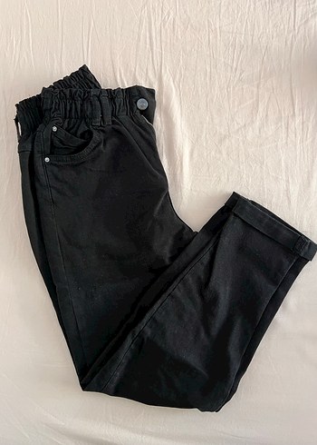 Kadın Siyah Paperbag Lastikli Bershka Pantolon