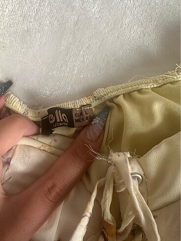 m Beden sarı Renk Sarı fırfırlı elbise