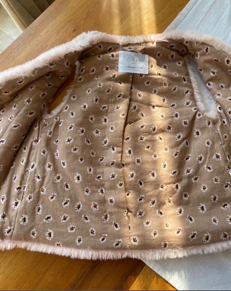 zara kız çocuk peluş yelek - Görsel 2