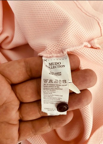 somon rengi erkek mudo polo tişört - Görsel 5