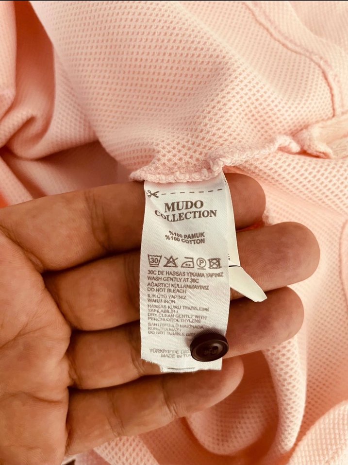 somon rengi erkek mudo polo tişört - Görsel 5