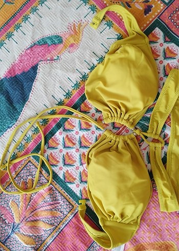 Sarı Zincir Detaylı Bohem Bikini Üstü trendyol