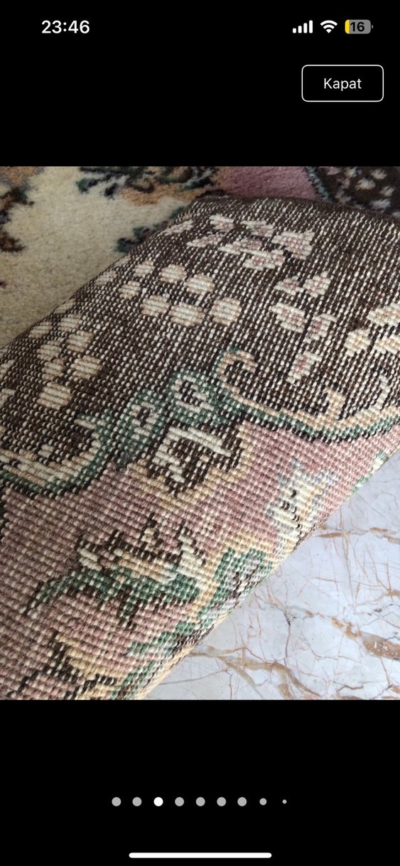 Koyu Renkli Çok Renkli ısparta yün halı - Görsel 2