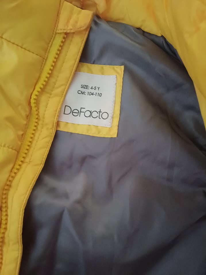 Sarı Erkek Çocuk Fermuarlı Yelek - Görsel 2