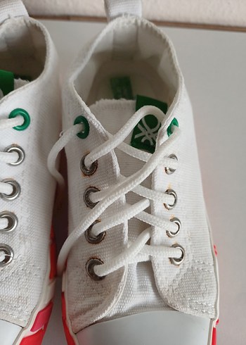 Benetton Beyaz Renkli Bağcıklı çocuk Spor Ayakkabı - Görsel 3