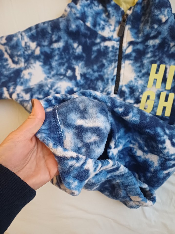 Erkek Çocuk Kapüşonlu Batik Desen Sweatshirt - Görsel 2