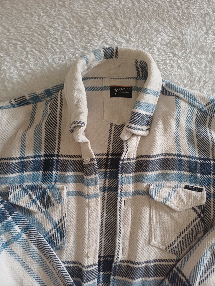 Düğmeli Ekose Desenli erkek Gömlek - Görsel 2