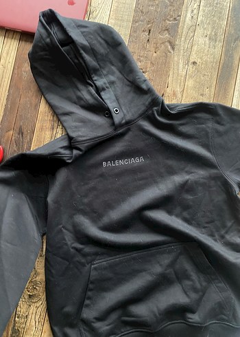 Balenciaga Balenciaga Siyah Kapüşonlu Sweatshirt