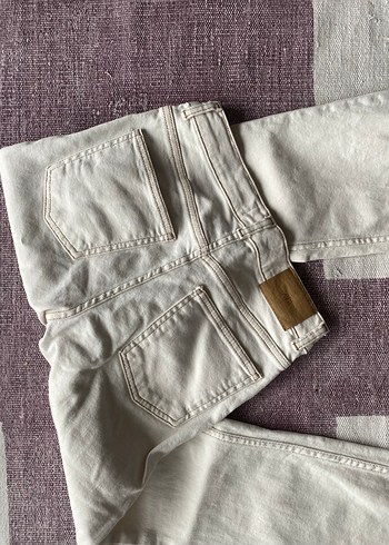 13-14 Yaş Beden Zara Beyaz Midi Kadın Kot Pantolon